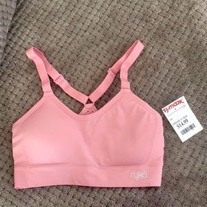 Pink sports bra- size small